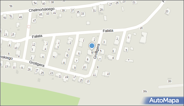 Chrzanów, Grottgera Artura, 6, mapa Chrzanów