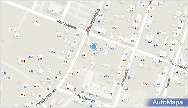 Chrzanów, Grunwaldzka, 25, mapa Chrzanów