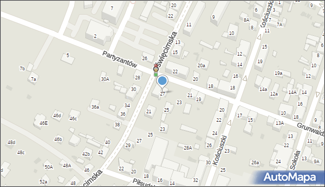 Chrzanów, Grunwaldzka, 27, mapa Chrzanów