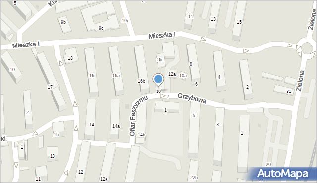 Chrzanów, Grzybowa, 10, mapa Chrzanów