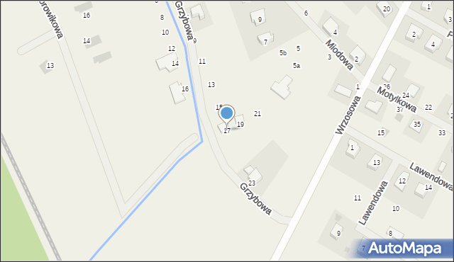 Chrząstawa Mała, Grzybowa, 17, mapa Chrząstawa Mała