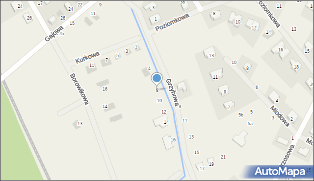 Chrząstawa Mała, Grzybowa, 8, mapa Chrząstawa Mała