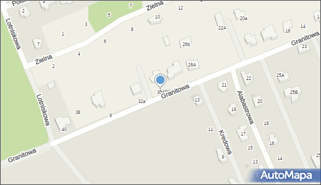 Chwalęcice, Granitowa, 30a, mapa Chwalęcice