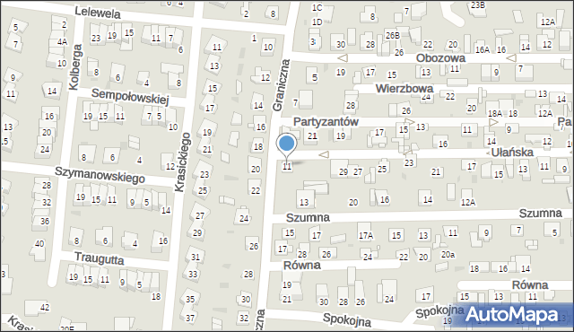 Ciechanów, Graniczna, 11, mapa Ciechanów