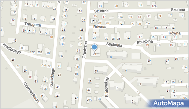 Ciechanów, Graniczna, 23, mapa Ciechanów