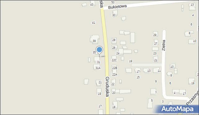 Ciechanów, Gruduska, 33, mapa Ciechanów