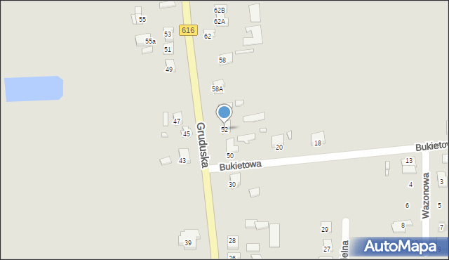 Ciechanów, Gruduska, 52, mapa Ciechanów