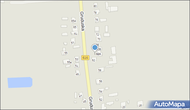 Ciechanów, Gruduska, 64, mapa Ciechanów