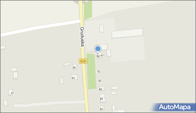 Ciechanów, Gruduska, 94, mapa Ciechanów