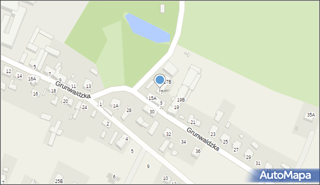 Cieszków, Grunwaldzka, 17, mapa Cieszków