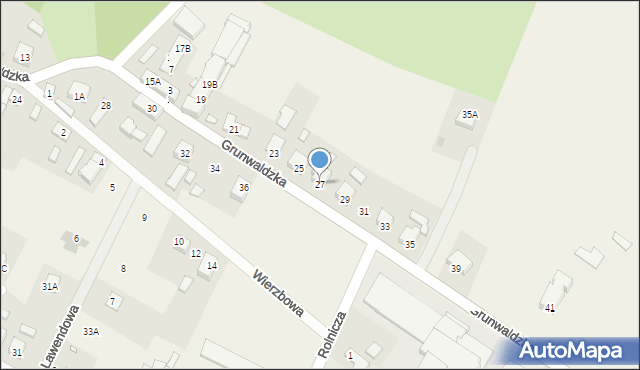 Cieszków, Grunwaldzka, 27, mapa Cieszków