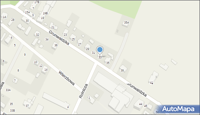 Cieszków, Grunwaldzka, 33, mapa Cieszków
