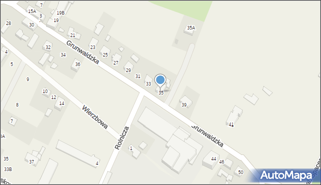 Cieszków, Grunwaldzka, 35, mapa Cieszków