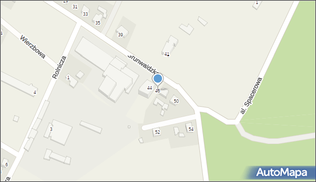 Cieszków, Grunwaldzka, 46, mapa Cieszków