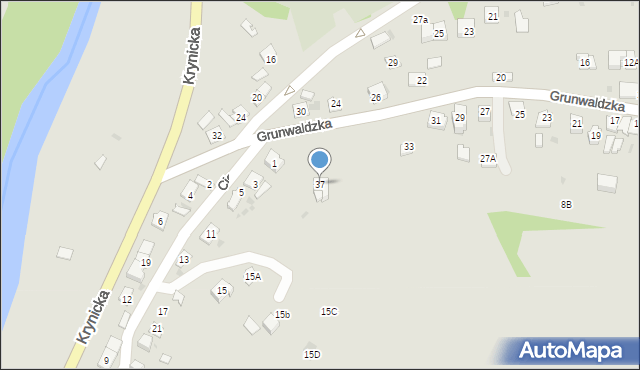 Ciężkowice, Grunwaldzka, 37, mapa Ciężkowice