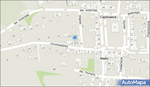 Ciężkowice, Grunwaldzka, 8, mapa Ciężkowice