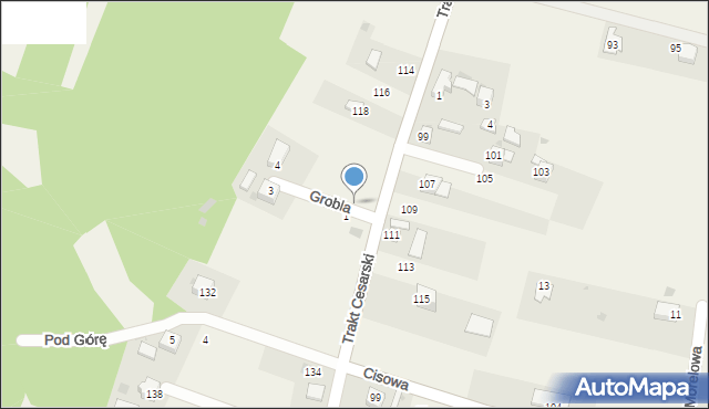 Cisiec, Grobla, 2, mapa Cisiec
