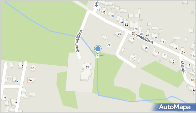 Cybinka, Grunwaldzka, 23, mapa Cybinka