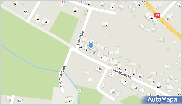 Cybinka, Grunwaldzka, 40, mapa Cybinka