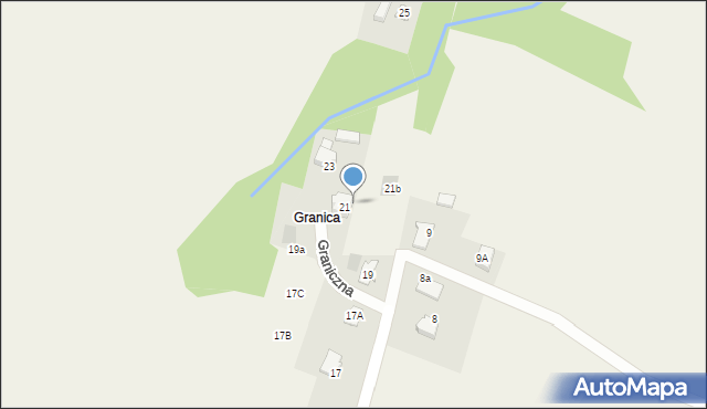 Czaniec, Graniczna, 8, mapa Czaniec