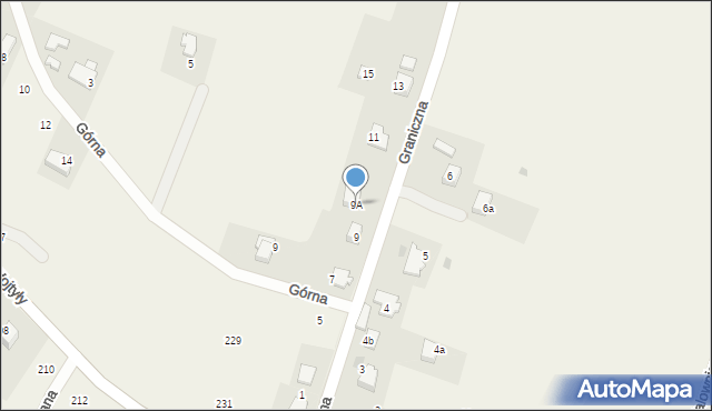 Czaniec, Graniczna, 9A, mapa Czaniec