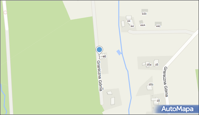 Czaniec, Graniczna Górna, 1, mapa Czaniec