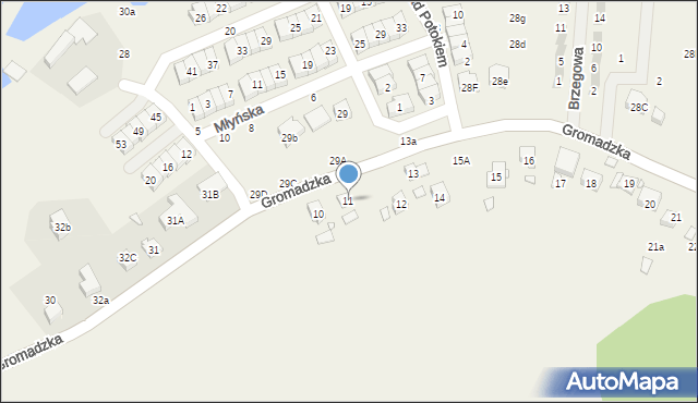 Czapury, Gromadzka, 11, mapa Czapury