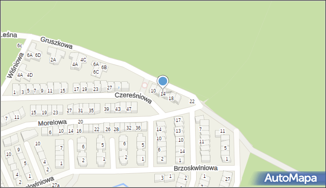 Czapury, Gruszkowa, 14, mapa Czapury