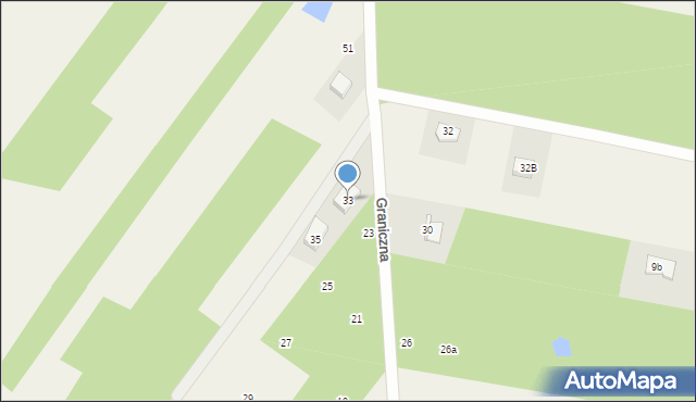 Czarnówka, Graniczna, 33, mapa Czarnówka