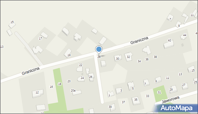 Czarny Las, Graniczna, 28, mapa Czarny Las