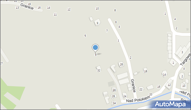 Czchów, Granice, 3, mapa Czchów