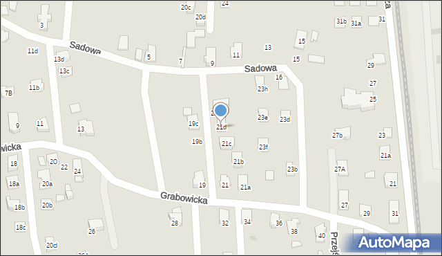Czechowice-Dziedzice, Grabowicka, 21d, mapa Czechowic-Dziedzic