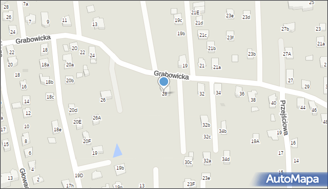 Czechowice-Dziedzice, Grabowicka, 28, mapa Czechowic-Dziedzic