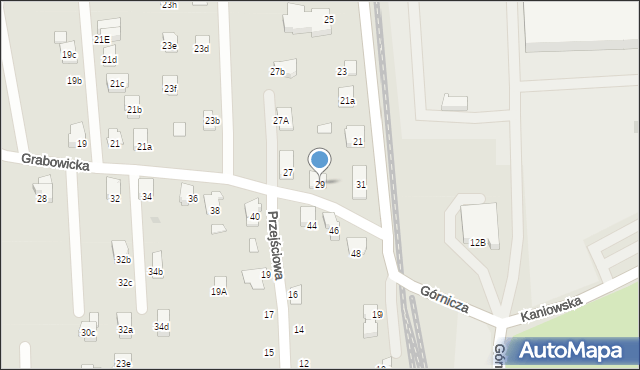 Czechowice-Dziedzice, Grabowicka, 29, mapa Czechowic-Dziedzic