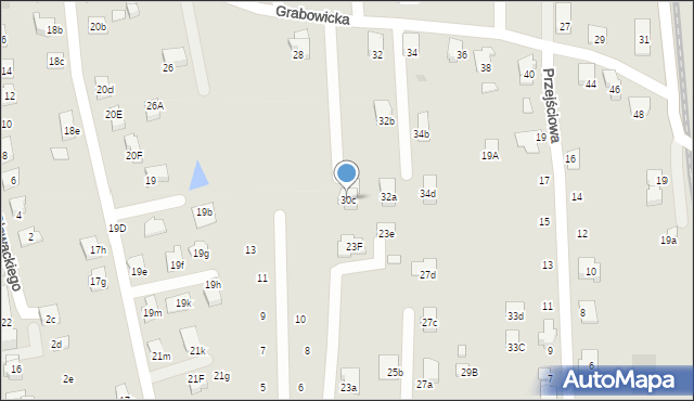 Czechowice-Dziedzice, Grabowicka, 30c, mapa Czechowic-Dziedzic