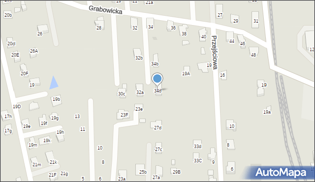 Czechowice-Dziedzice, Grabowicka, 34d, mapa Czechowic-Dziedzic