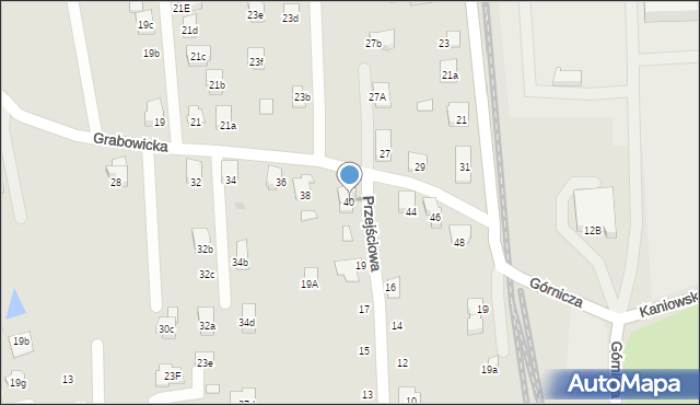 Czechowice-Dziedzice, Grabowicka, 40, mapa Czechowic-Dziedzic