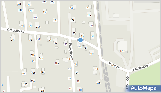 Czechowice-Dziedzice, Grabowicka, 44, mapa Czechowic-Dziedzic