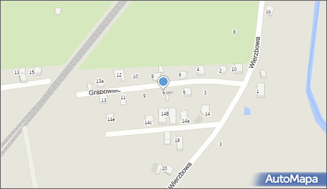 Czechowice-Dziedzice, Grabowiec, 7, mapa Czechowic-Dziedzic