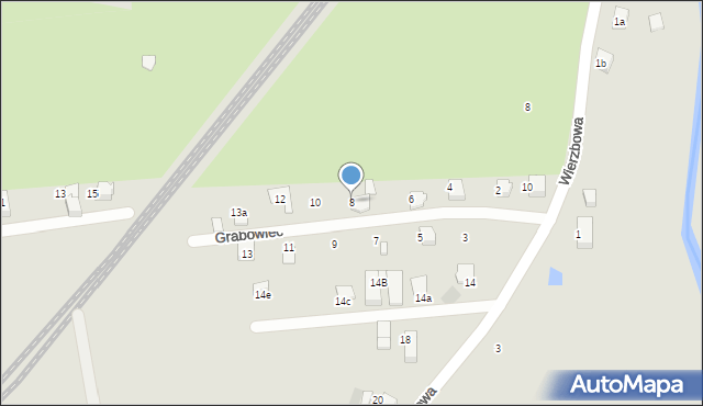 Czechowice-Dziedzice, Grabowiec, 8, mapa Czechowic-Dziedzic