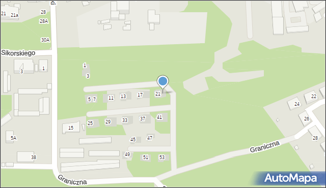 Czeladź, Graniczna, 23, mapa Czeladź