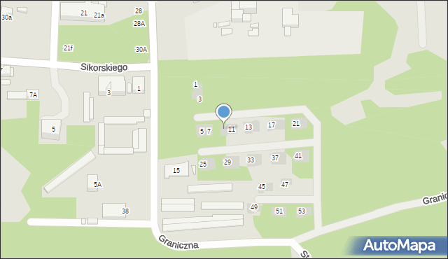 Czeladź, Graniczna, 9, mapa Czeladź