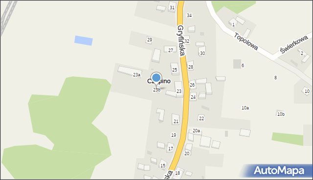 Czepino, Gryfińska, 23b, mapa Czepino