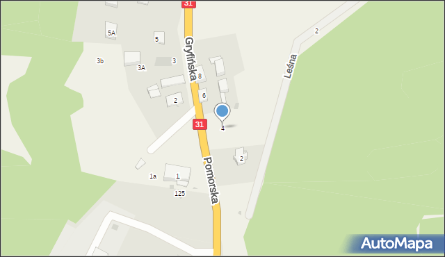 Czepino, Gryfińska, 4, mapa Czepino