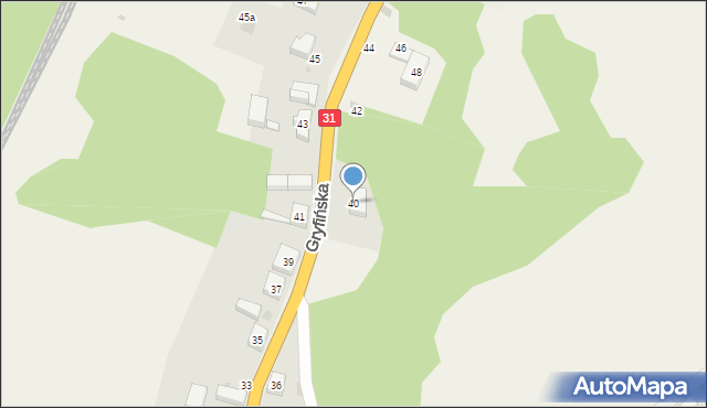 Czepino, Gryfińska, 40, mapa Czepino