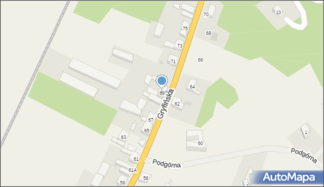 Czepino, Gryfińska, 69, mapa Czepino