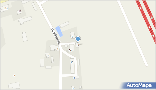 Czerniewice, Grabkowska, 3, mapa Czerniewice