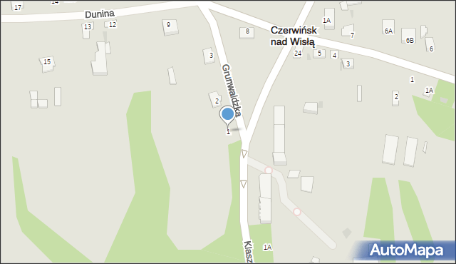 Czerwińsk nad Wisłą, Grunwaldzka, 1, mapa Czerwińsk nad Wisłą
