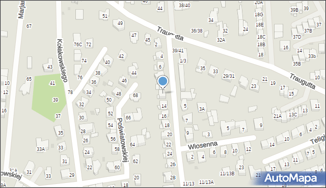 Częstochowa, Grochowskiego Stanisława, ks., 12, mapa Częstochowy