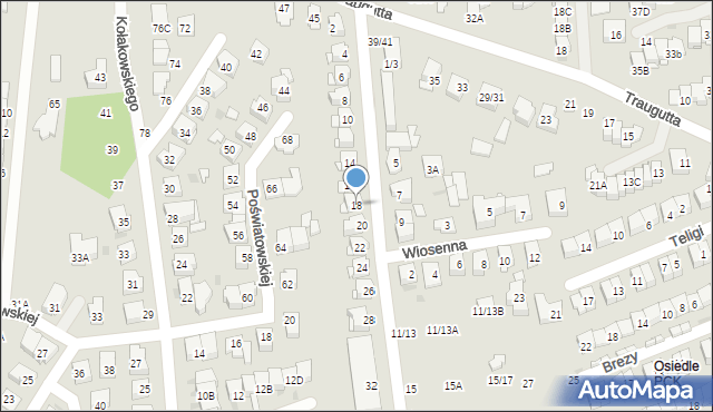 Częstochowa, Grochowskiego Stanisława, ks., 18, mapa Częstochowy